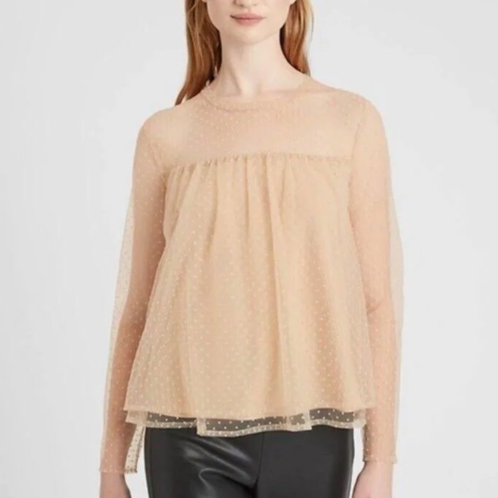 Banana Republic Tulle Tiered Top